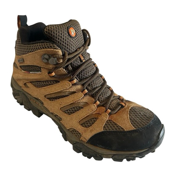 Merrell Moab Boots Men 9.5 Vibrant Earth Mid Waterproof Hiking Trail J88623 - Picture 1 of 16